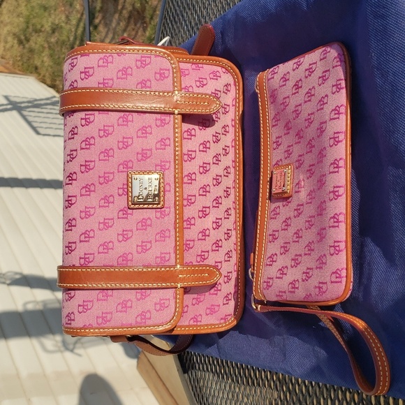 Dooney & Bourke Handbags - Dooney and Bourke Hot Pink Crossbody Messenger Bag with Matching Wristlet